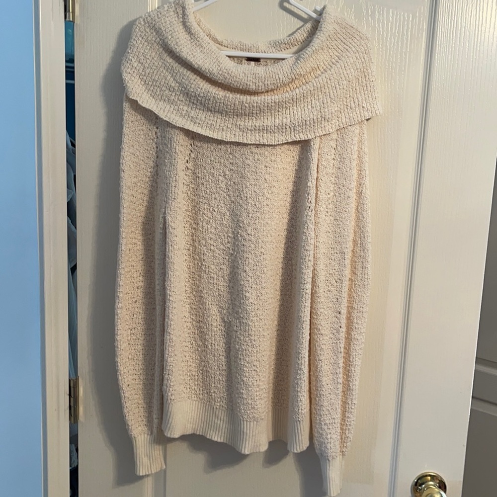 Free People cowl neck knit tunic